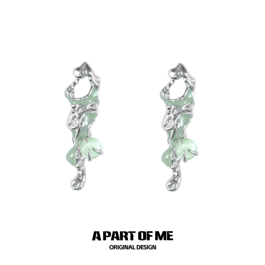 Elegant Green Opal Earrings