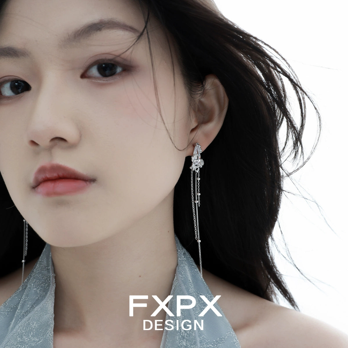 Y2K Chill Tassel Silver Earrings