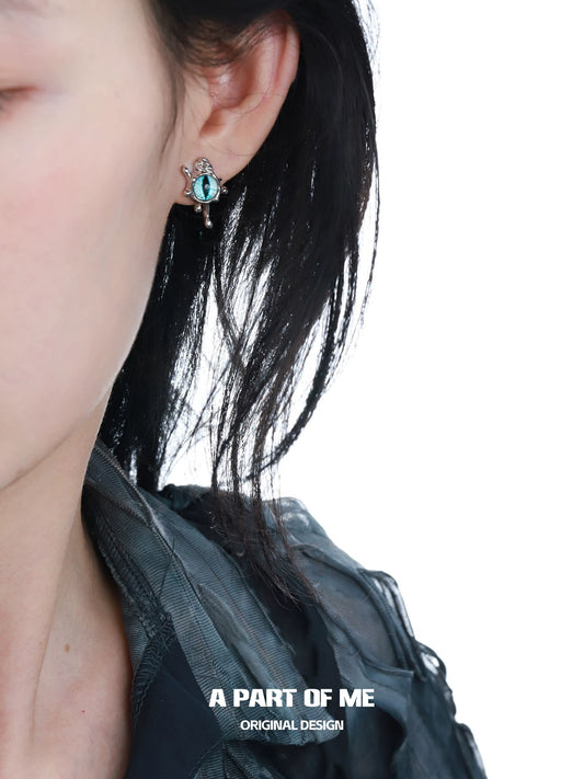 Blue Devil Eye Earrings