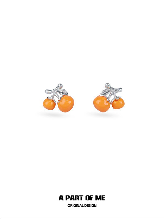 Autumn Sweet Persimmon Earrings