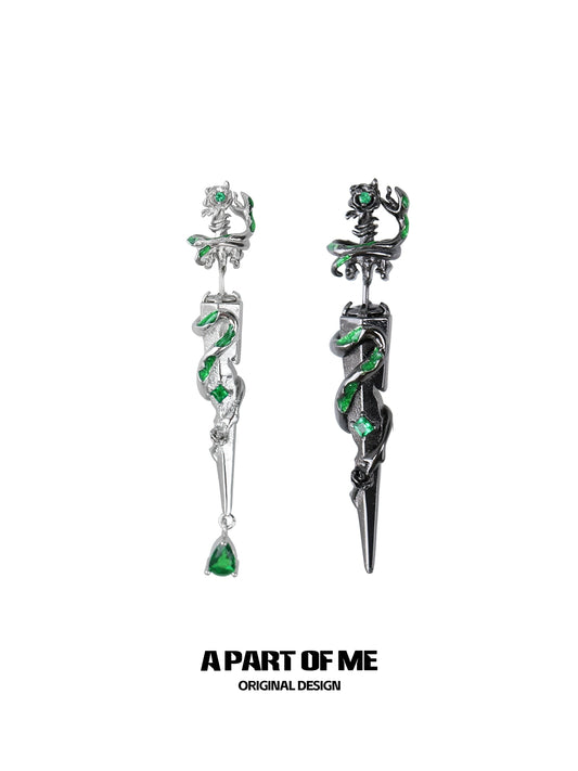 Slytherin Sword Stud Earrings
