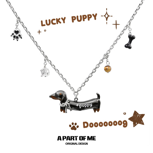 Lucky Dachshund Removable Necklace