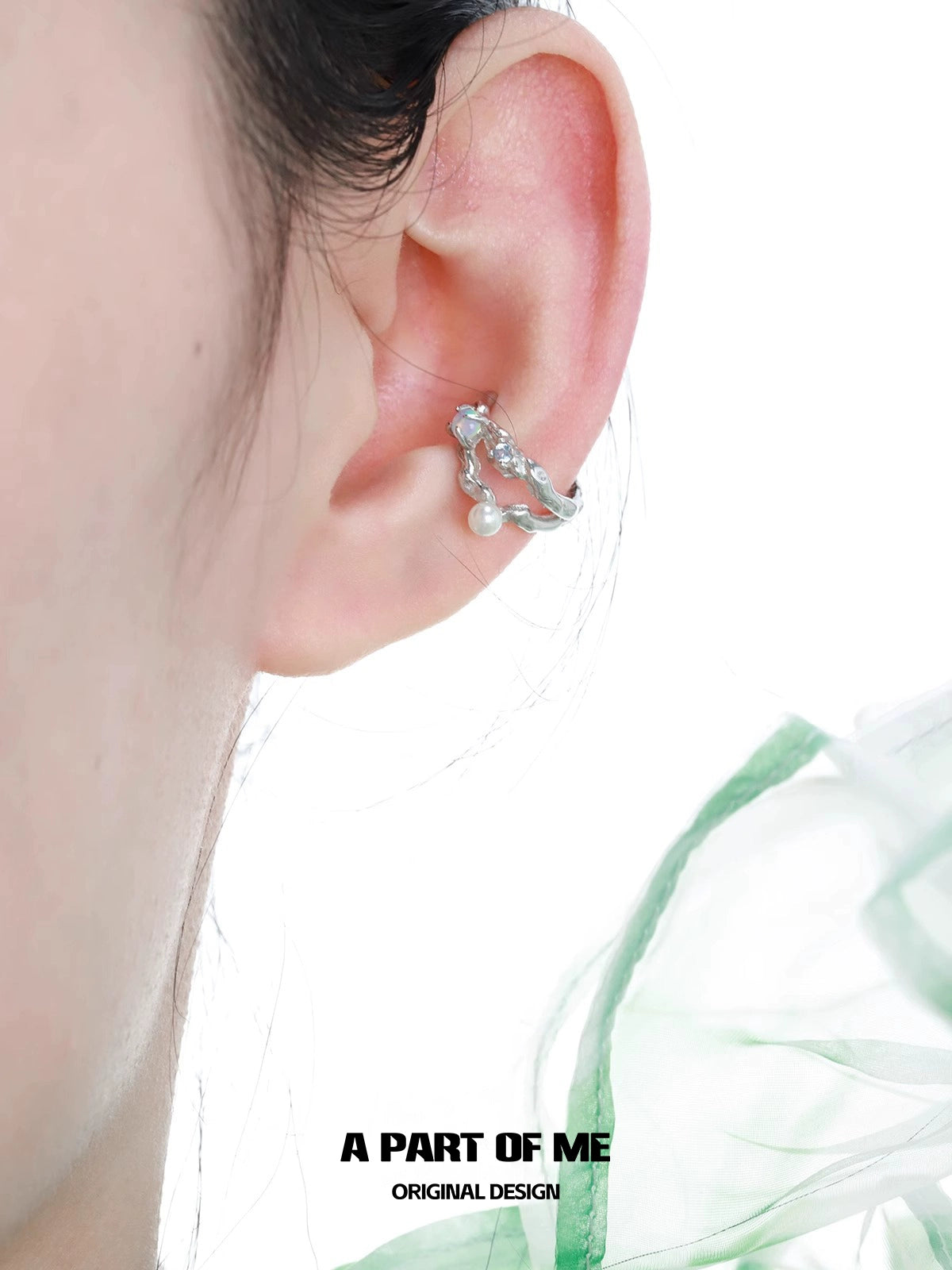 Rainbow Pearl Ear Cuffs