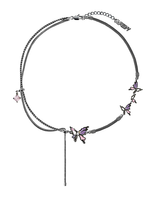 Colorful Butterfly Earrings & Necklace