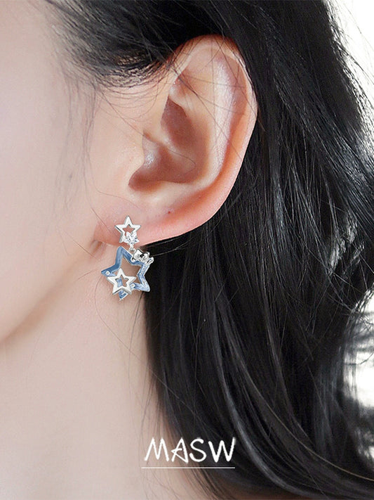Star Cat Asymmetric Earrings