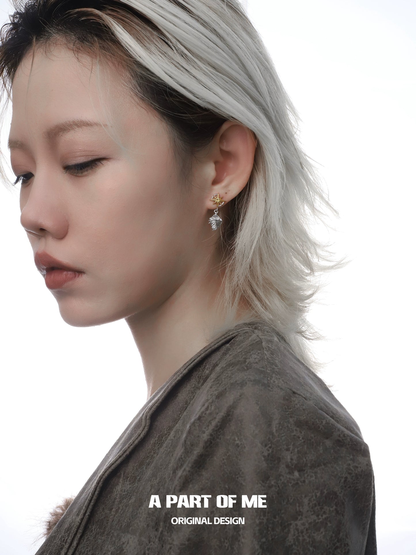 Feather Agate Genderless Earrings