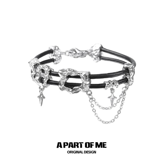 Dark Matter Leather Bracelet