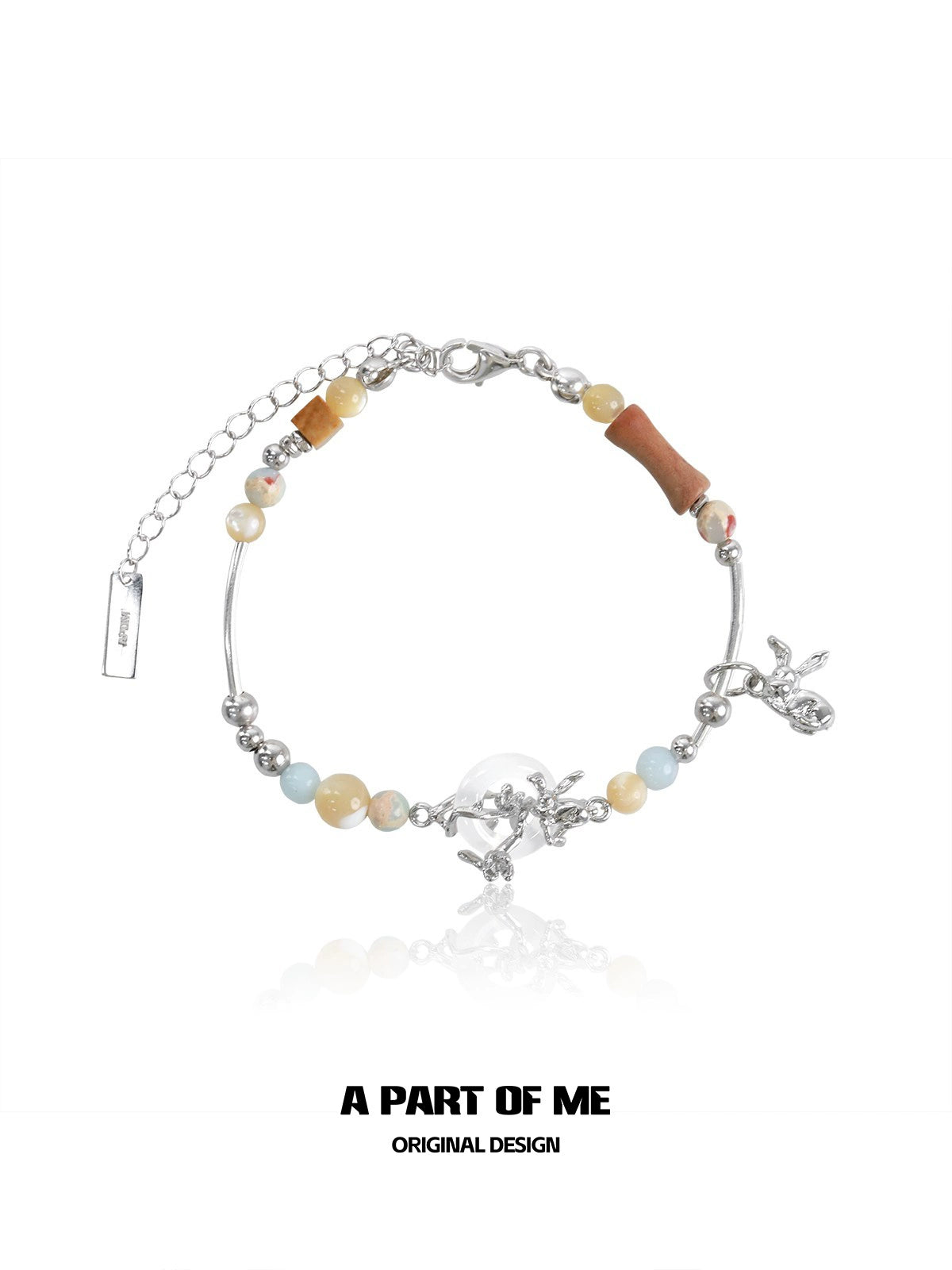 Agate Bead Rabbit Bracelet