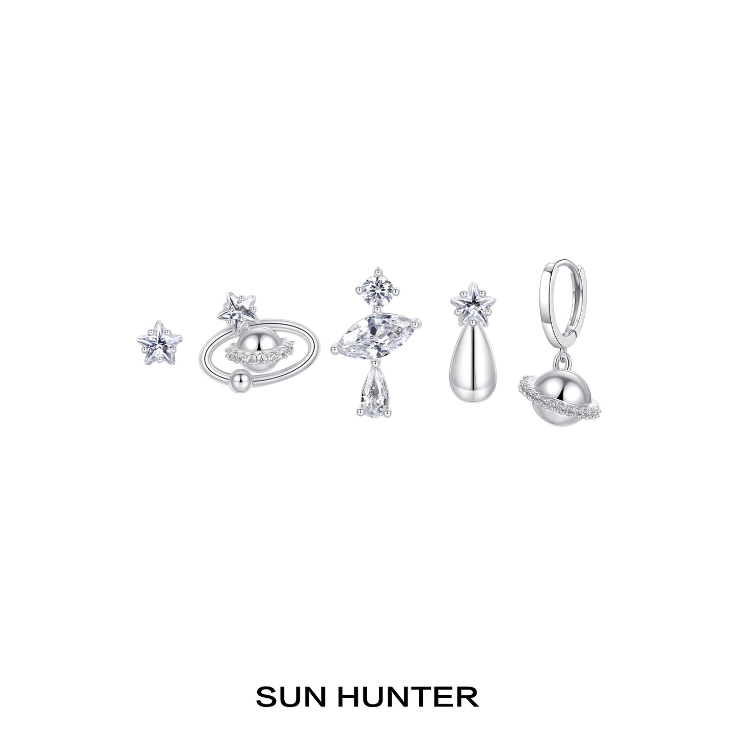 Cosmic Planet Cool Earrings Set