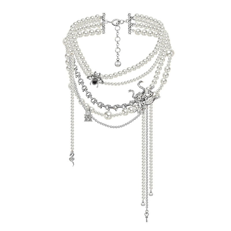 Nostalgic Heavy Pearl Necklace