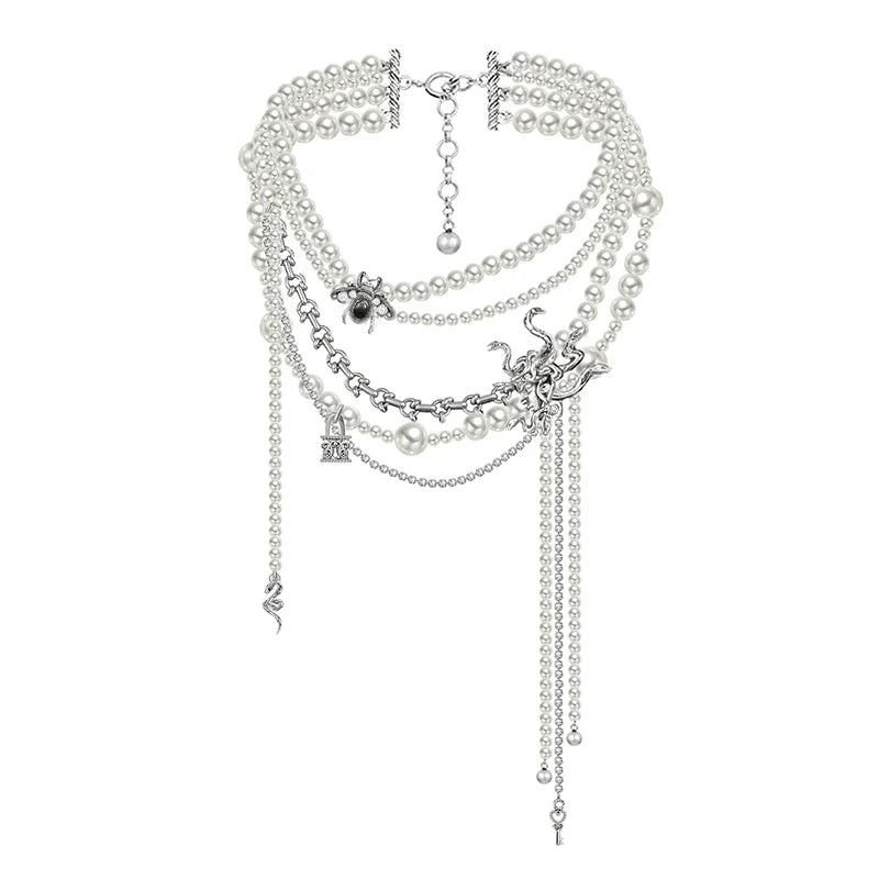 Nostalgic Heavy Pearl Necklace