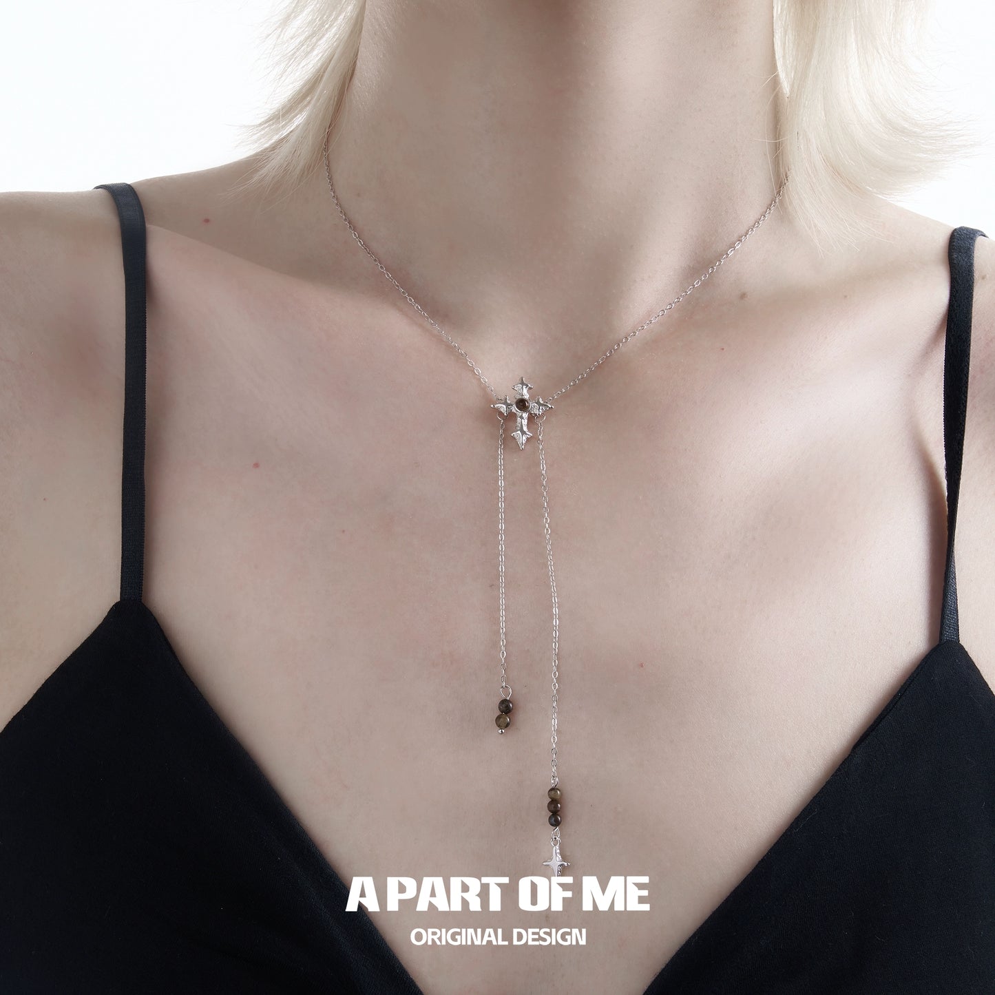Maillard Textured Cross Necklace