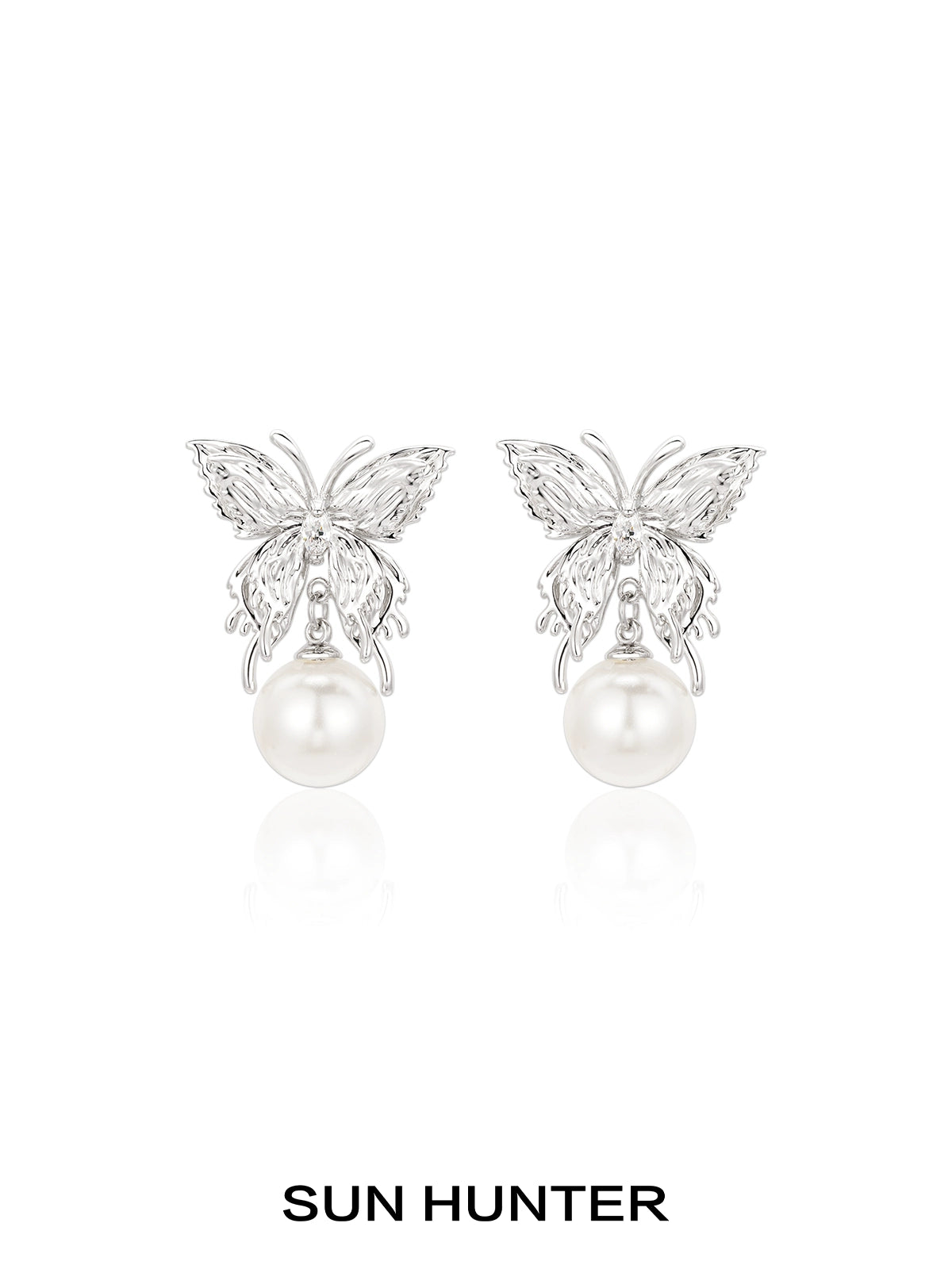 Lucky Butterfly Pearl Earrings