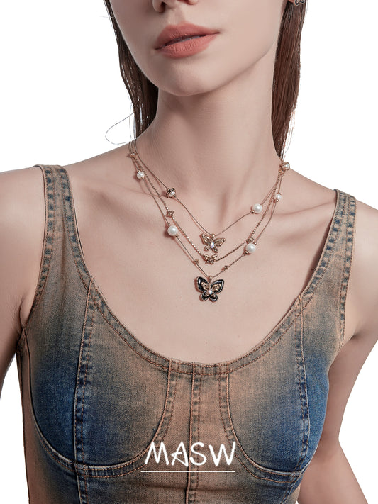 Butterfly Dance Vintage Necklace