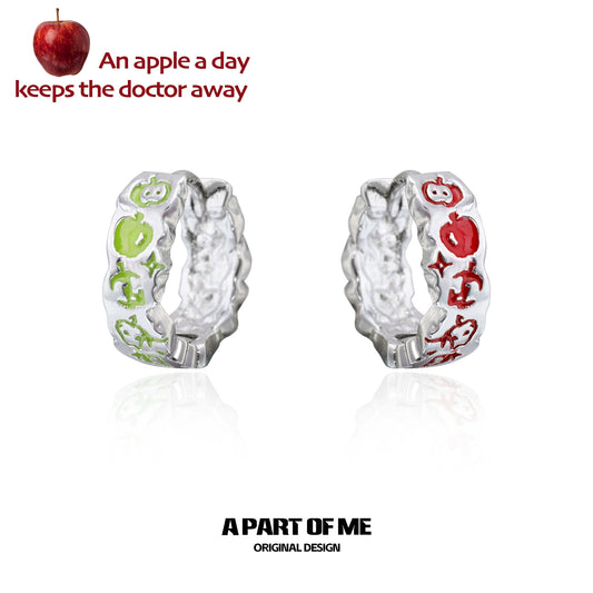 Fresh Apple Graffiti Earrings