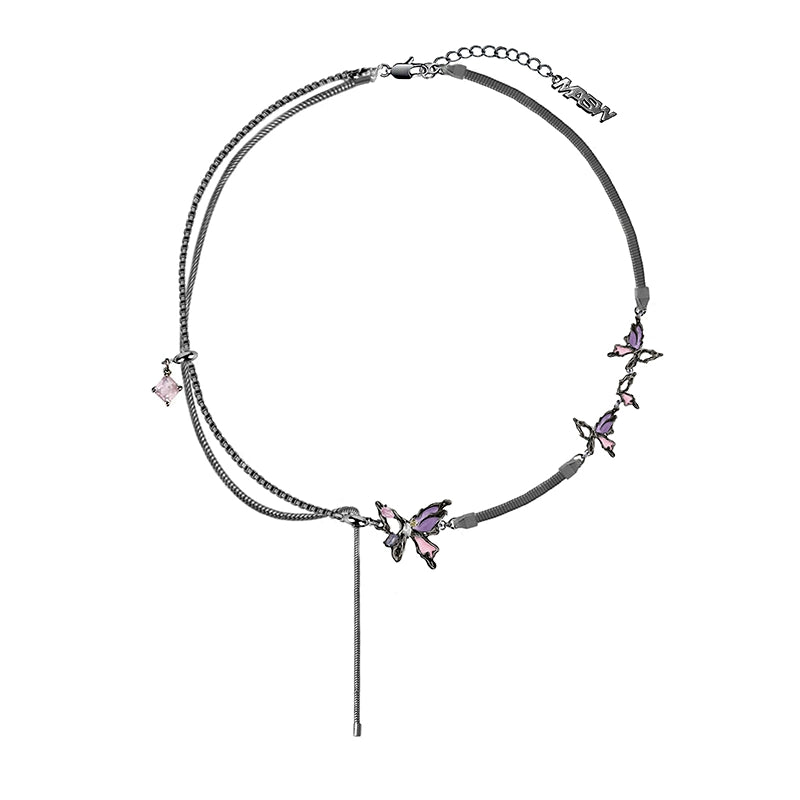 Colorful Butterfly Earrings & Necklace