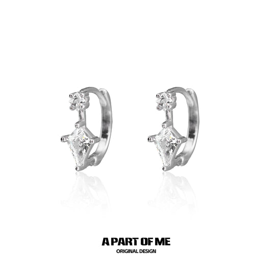 Geometric Kite Zircon Earrings