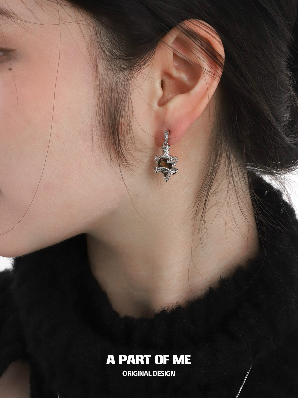 Red Zircon Retro Earrings