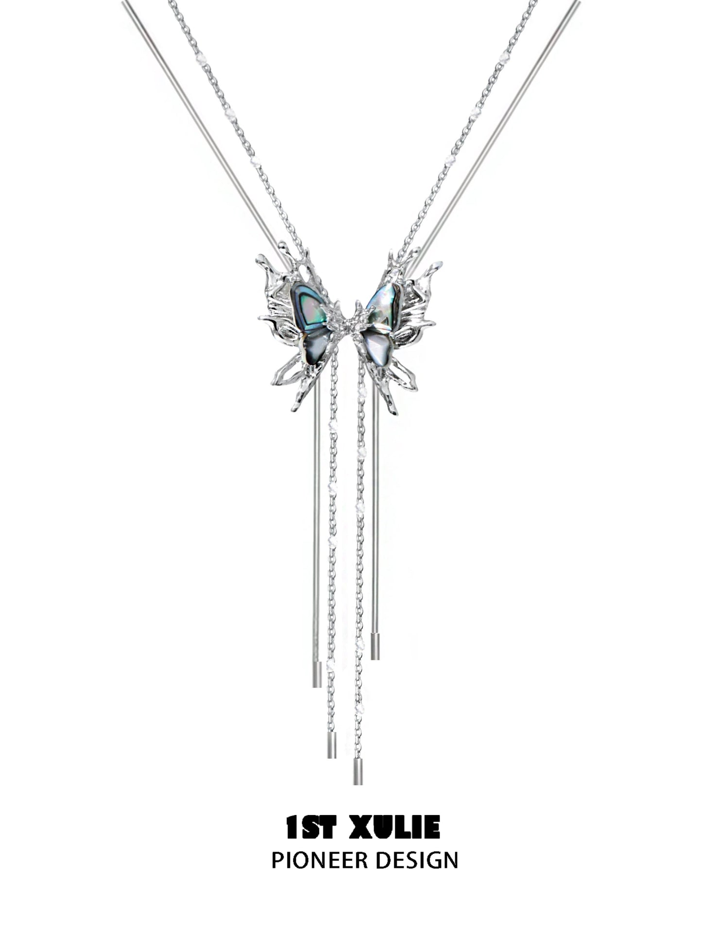 Punk Butterfly Tassel Necklace