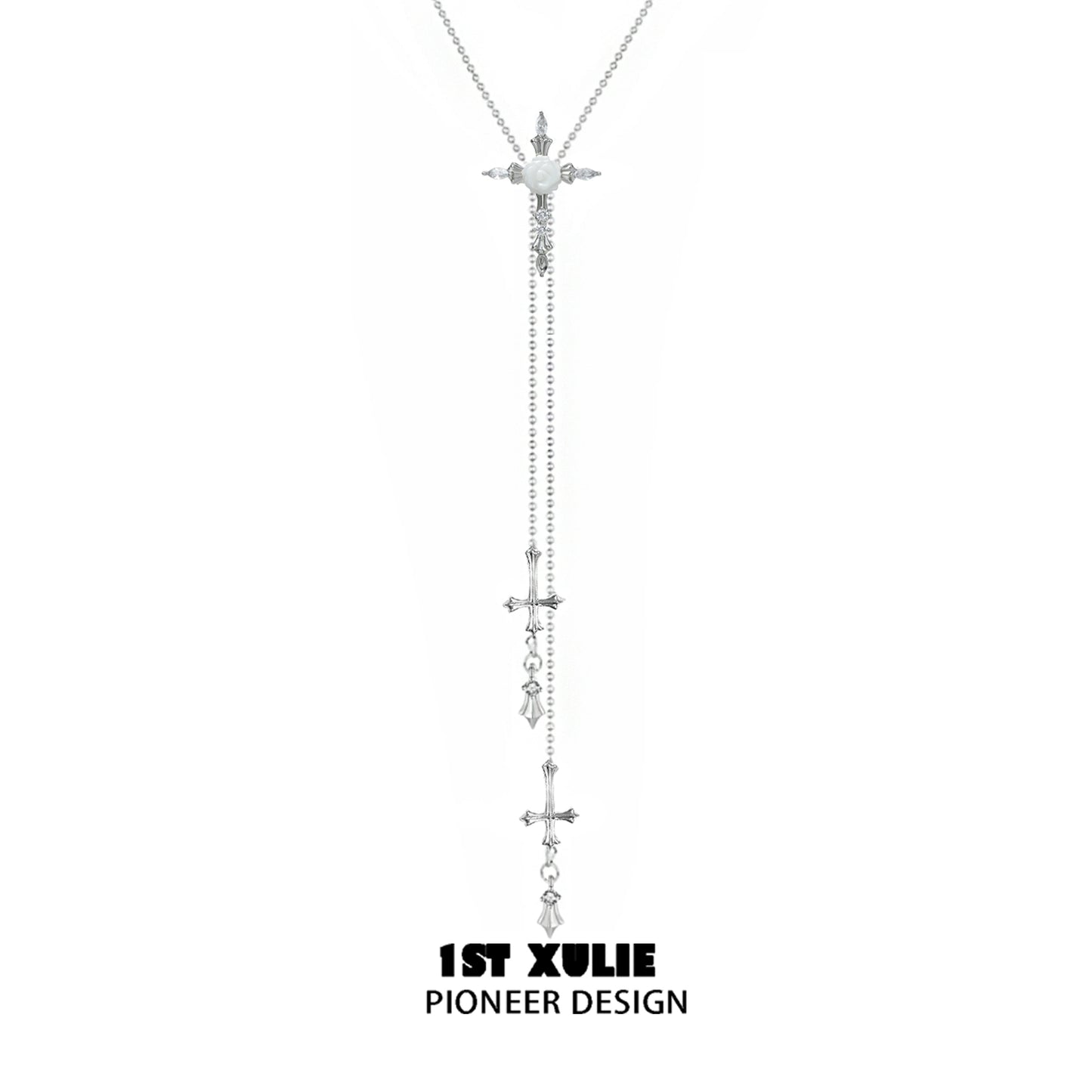 Believer Rose Cross Necklace