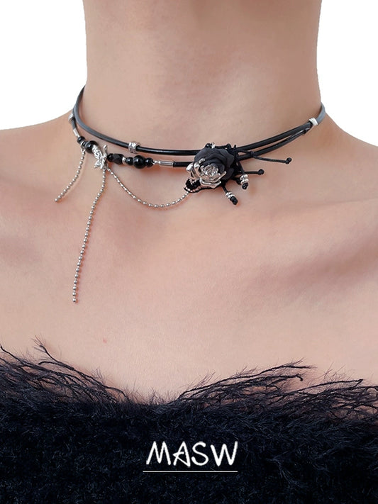 Dark Thorn Rose Choker