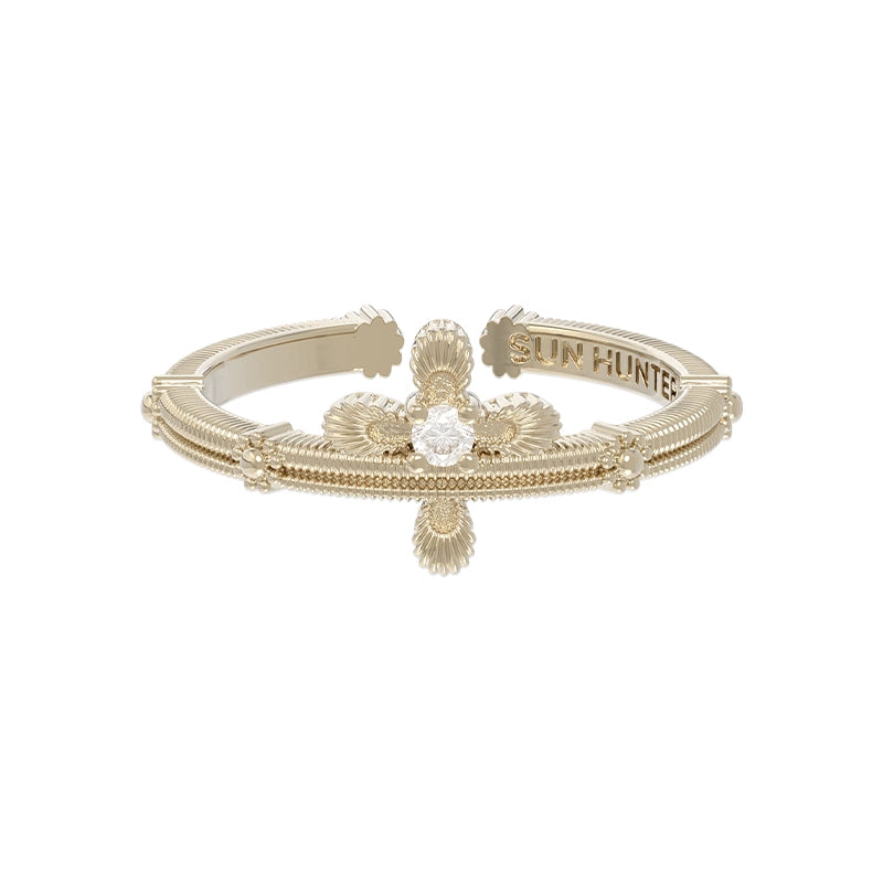 Lace Shimmer Cross Ring