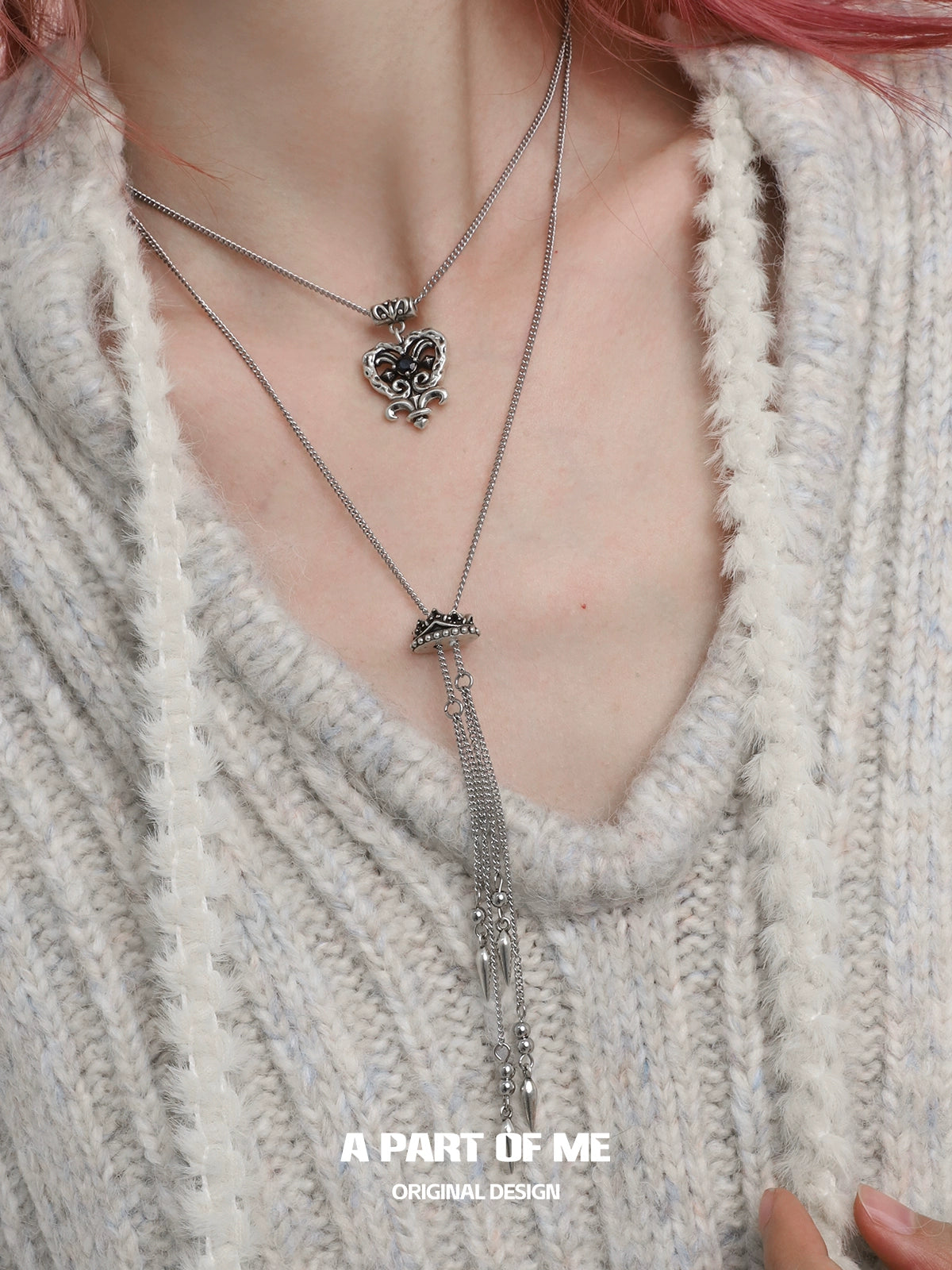 Retro Double-Layer Love Necklace