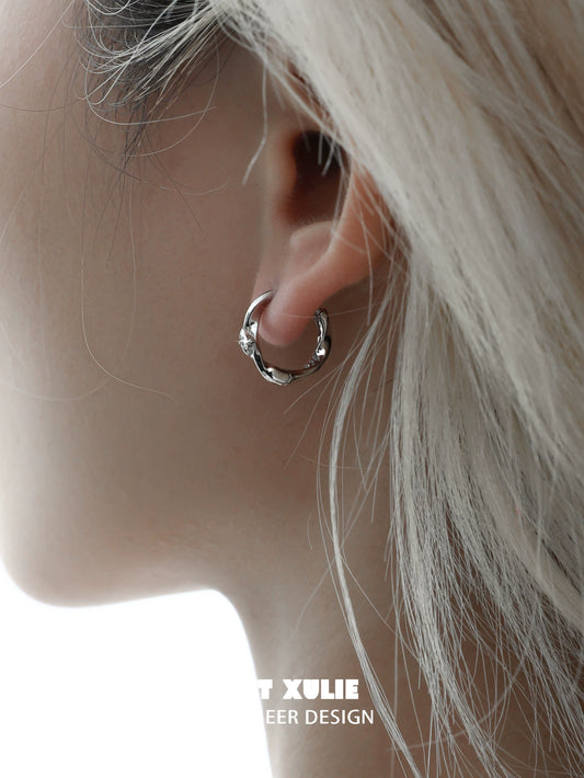 Shooting Star Silver Earrings