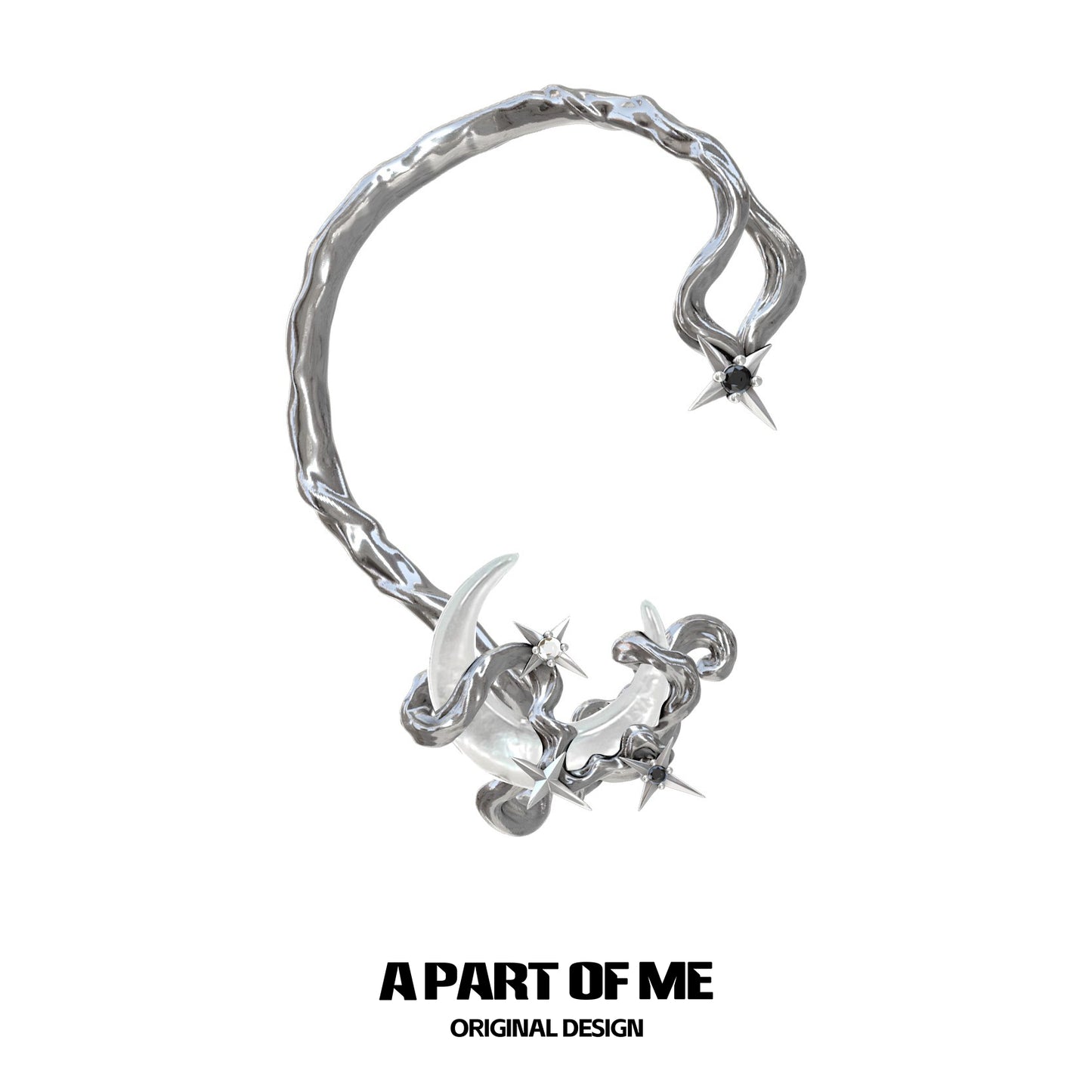 Moon Dream Silver Ear Clip