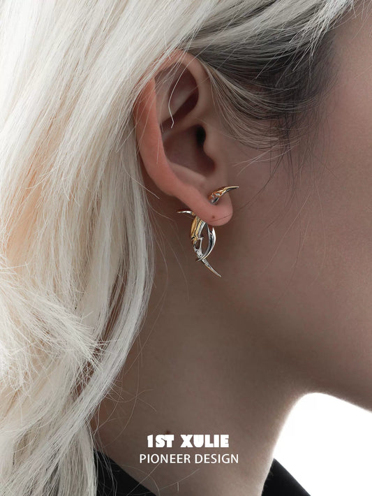 Y2K Mystic Waning Moon Earrings