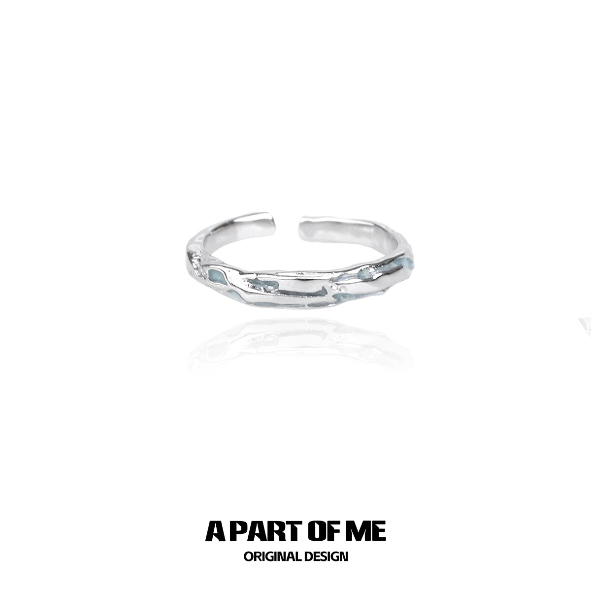 Blue Slim Statement Ring
