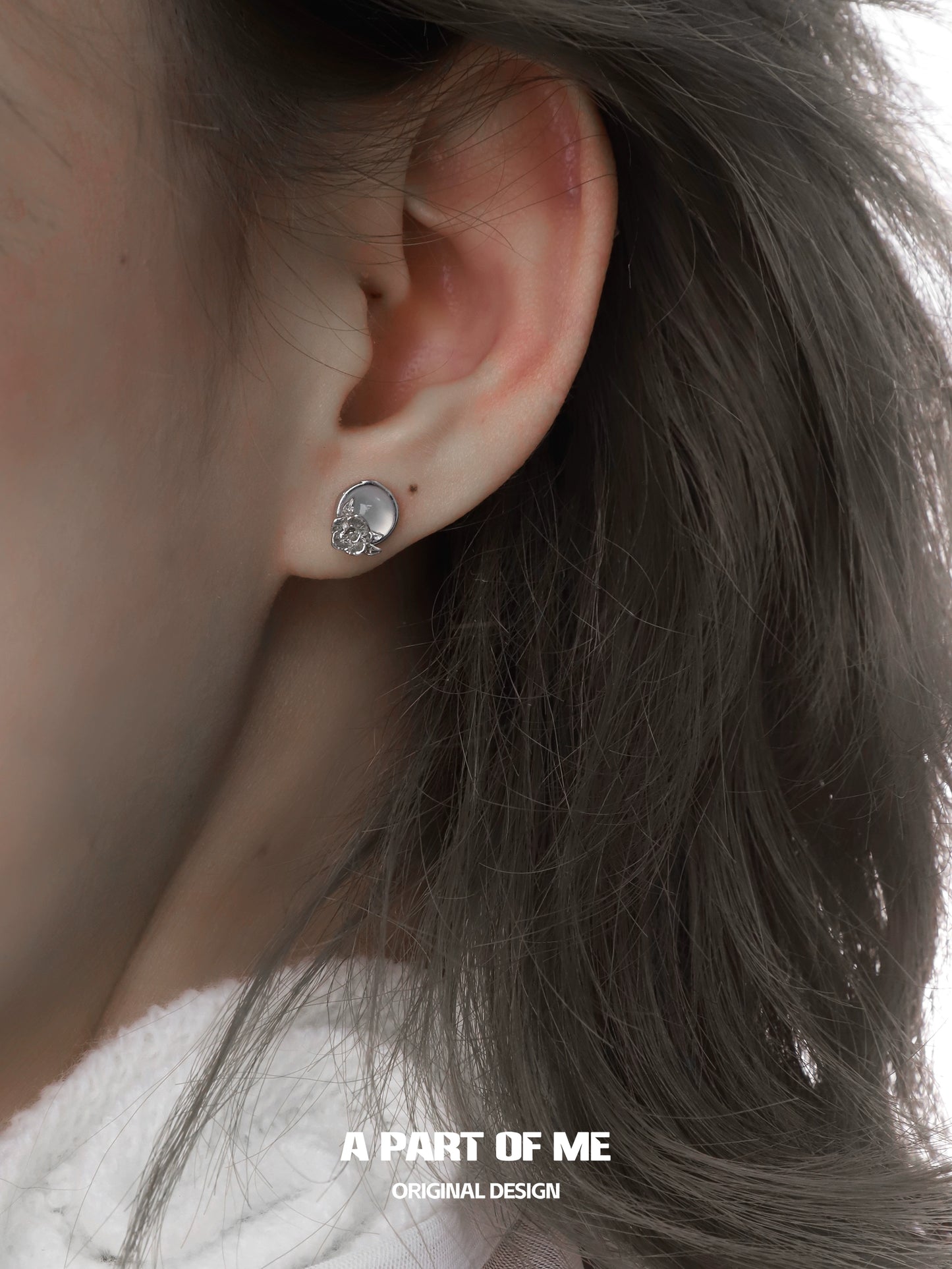 Fragrance Agate Rose Earrings