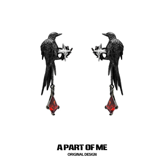 Guardian Raven Earrings