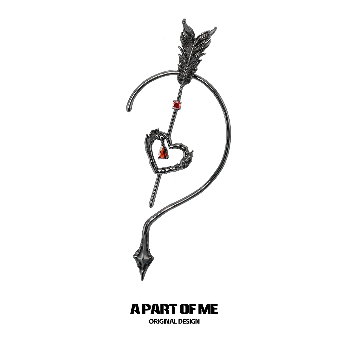 Cupid Feathered Arrow Ear Cuff