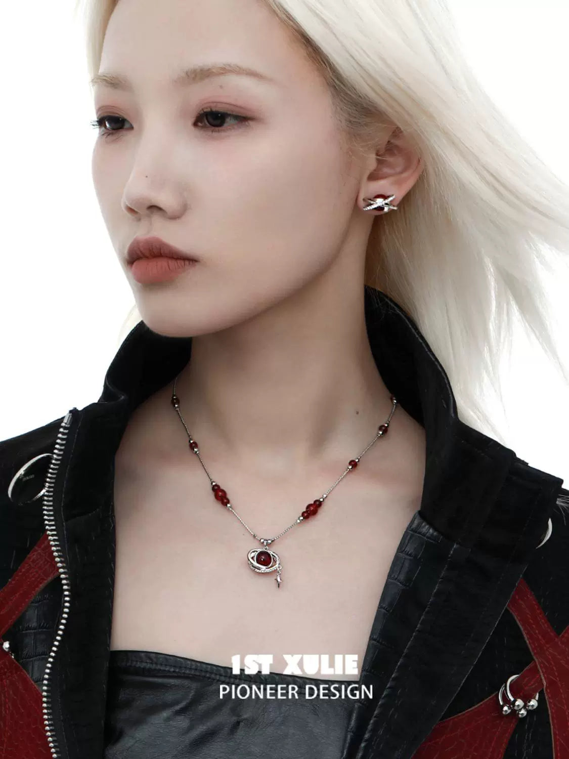 Y2K Rebel Mars Beaded Necklace