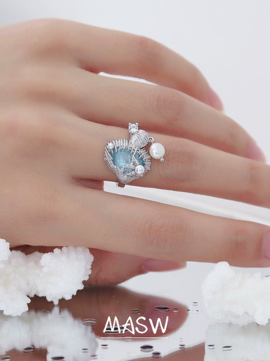 Sea Whisper Shell Ring