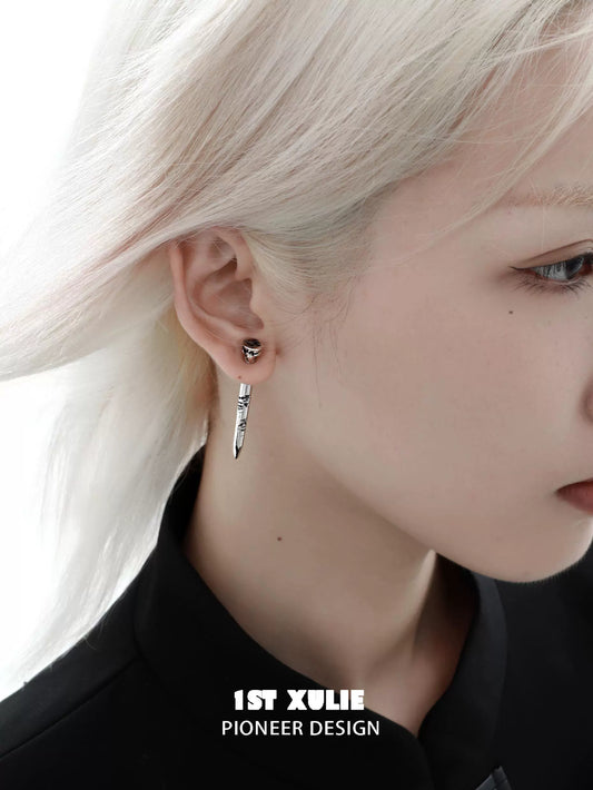 Frosted Butterfly Punk Cool Earrings