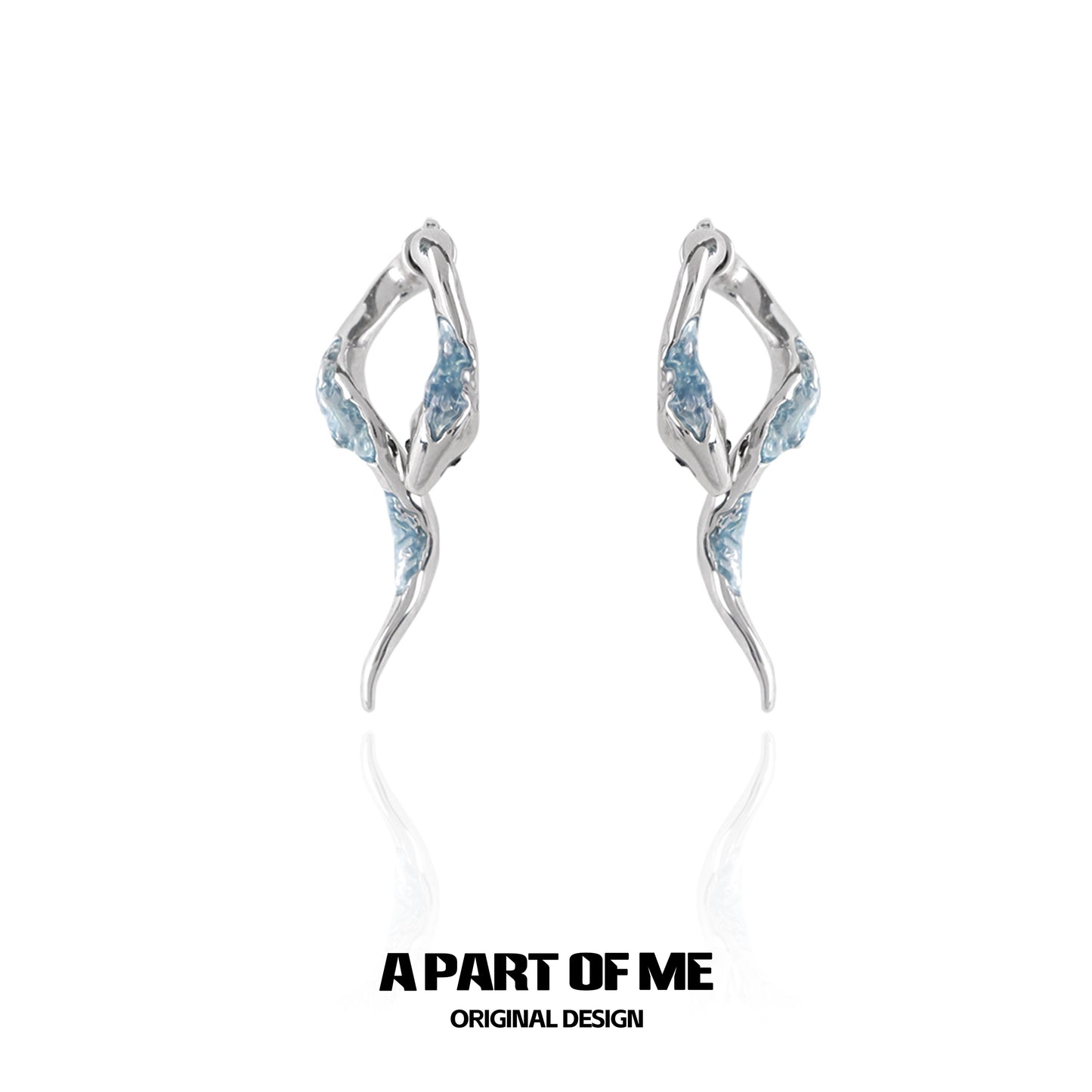 Mystic Ice Snake Earrings