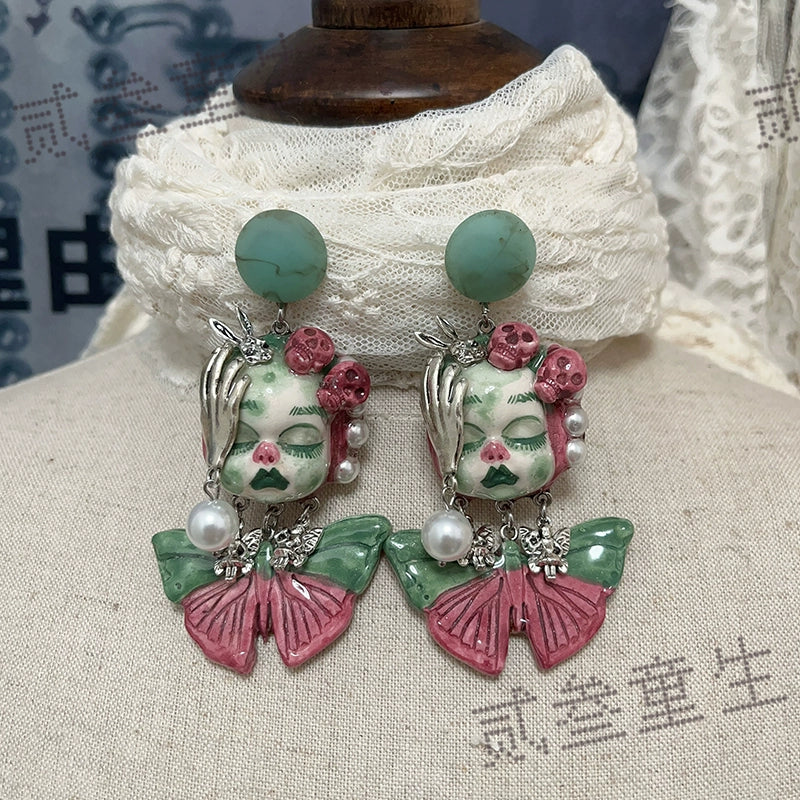 Earrings & Ear Cuffs-Ersan Tongsheng Original Handmade Niche Butterfly Earrings Personality Cute Sweet Hot Cool Earrings Earrings Gift