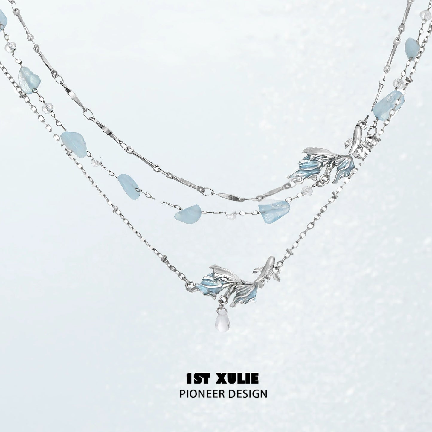 Dreamy Playful Fish Necklace