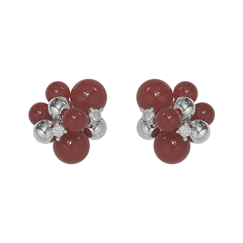 Explosive Black Agate Earrings