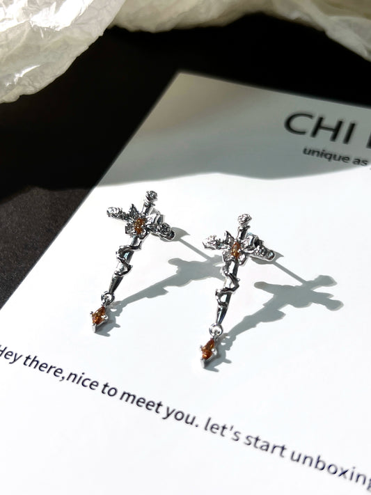 "Butterfly of Redemption" Cross Earrings