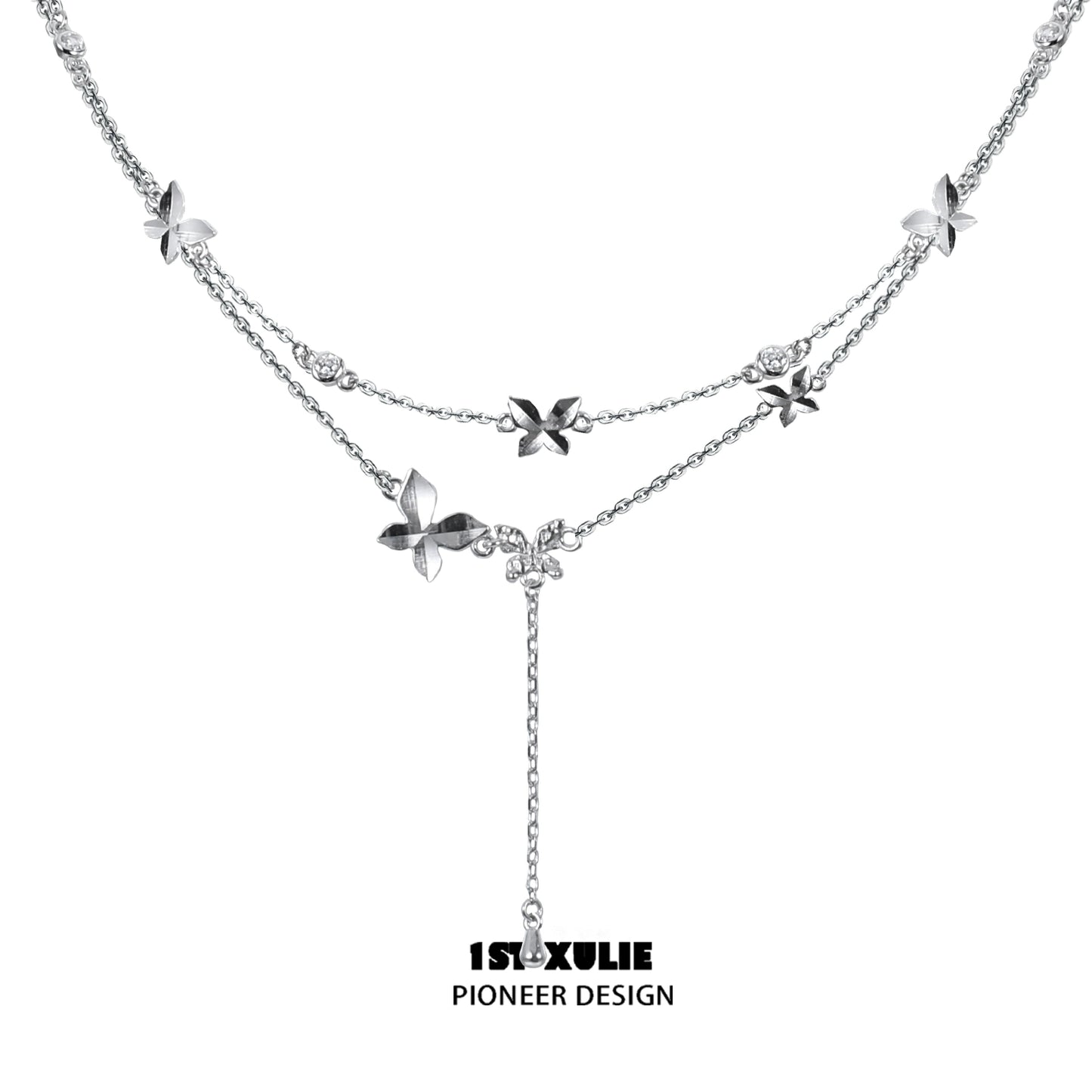 Dream Butterfly Manor Silver Necklace