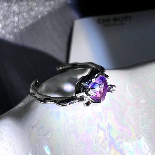 "Fantasy Starry Sky" Purple Ring