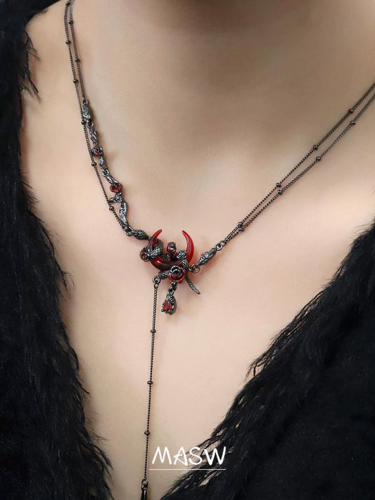 Blood Moon Fringe Choker