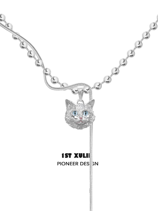 Crown Queen Cat Necklace