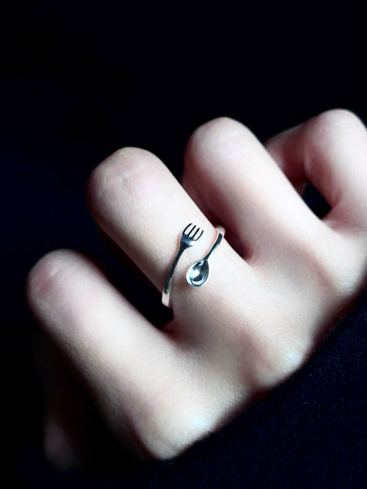 "Fork & Spoon" Creative Ring