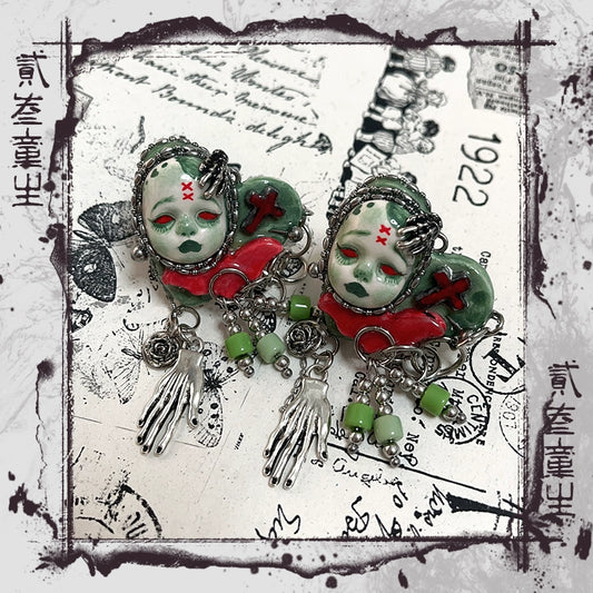 Rings-Ersan Tongsheng Original Art Stone Plastic Clay Clay Dark Niche Cold Wind Senior Opening Men's and Women's Rings