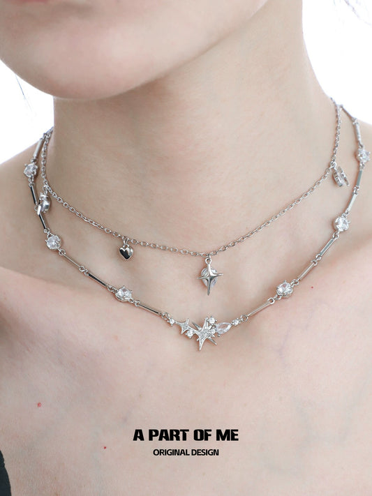 Diamond Love Stars Necklace