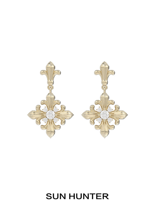 Iris Petal Maillard Earrings